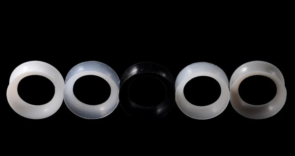 2Pcs Silicone Ear Plugs and Tunnels Ear Piercings Earlets Screwed Earring Expander Ear Gauges Body Jewelry Piercings