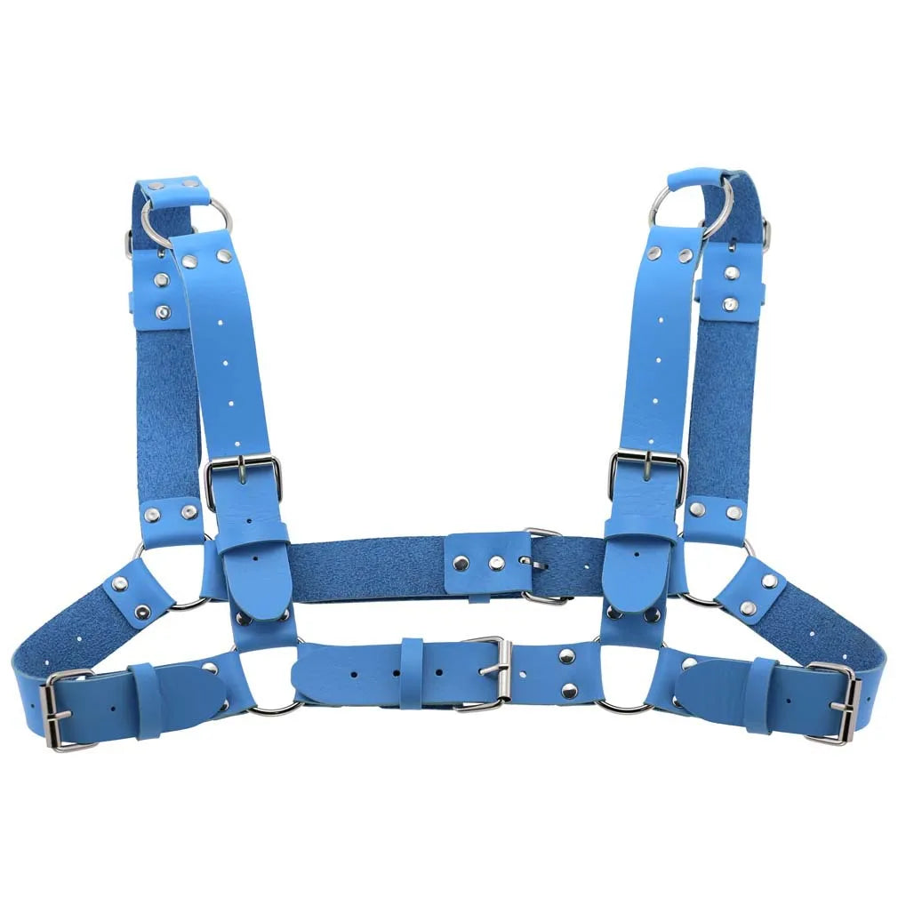 Decopunk Punk Gothic Chest Shoulder Strap Body Binding Belt Men and Women Leather Adjustable Belt Sling Safety Punk Gothic Belt