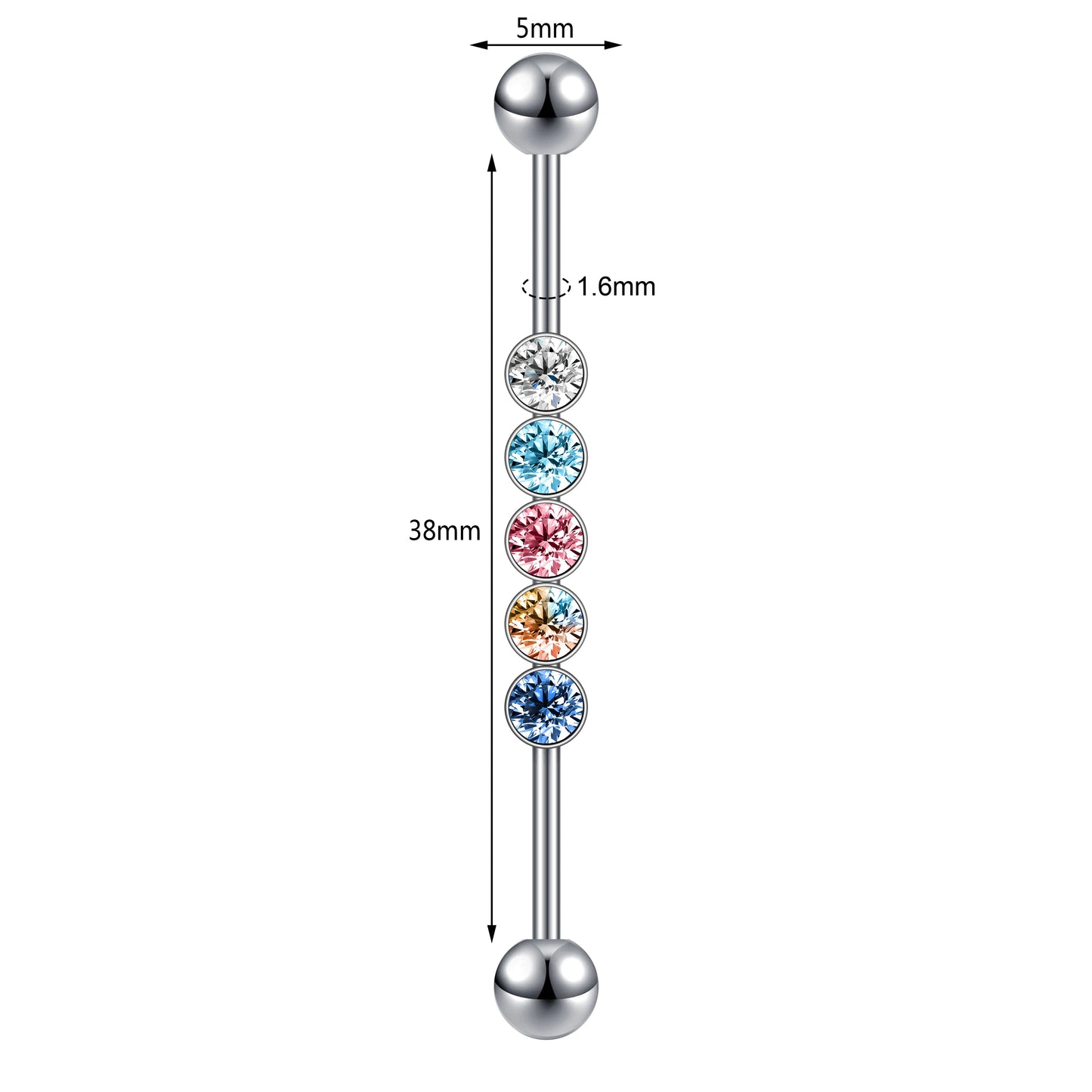 AOEDEJ Industrial Piercing Earring Women Stainless Steel Helix Ear Piercing Dragon Snake Long Earring Jewelry Barbell Earring