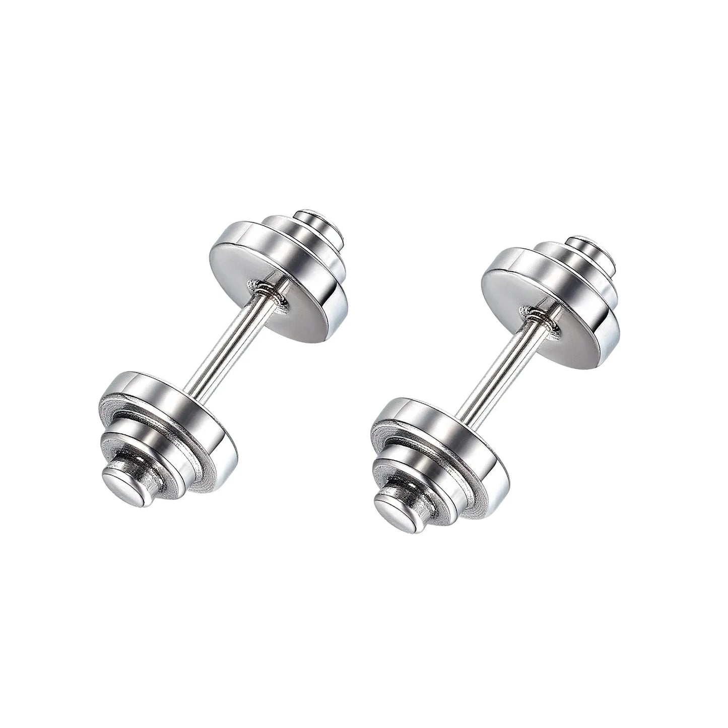 2021 Punk Stainless Surgical Steel Women Men's Stud Earrings Small Gothic Geometry Skeleton Rock Zircon Hip Hop Jewelry Earrings