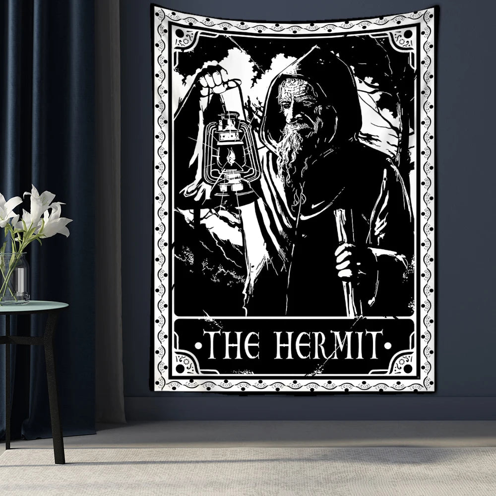 Tarot Tapestry Wall Hanging Witchcraft Divination Bed Sheet Beach Mat Bohemian Hippie TAPIZ Wall Home Decor