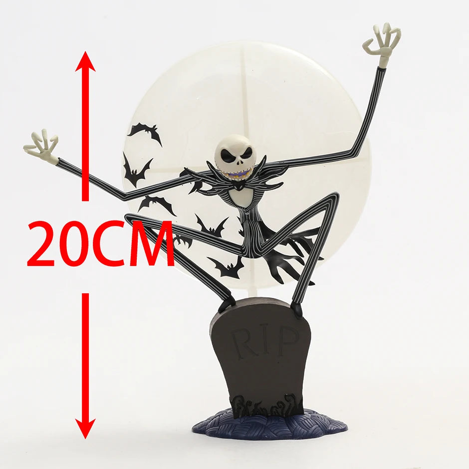 Luminous Jack Skellington Nightmare before Christmas PVC Figure Collection Model Toy Xmas Gift