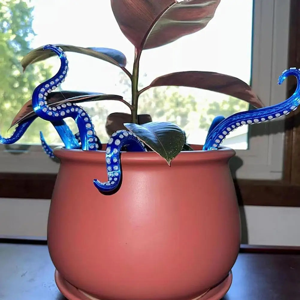 Sea Tentacle 7-piece Set Resin Decoration Tentacle Plant Post Decoration Octopus Plant Post Flowerpot Decoration