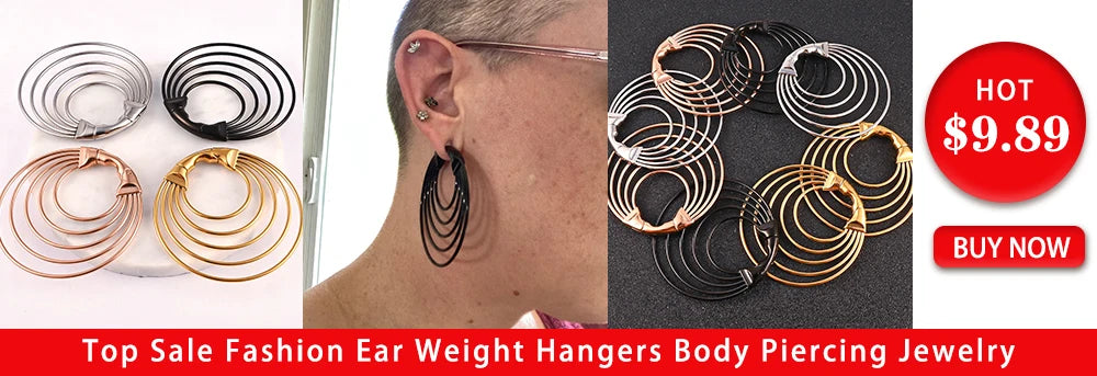 Vankula 2PCS New Round Spiral Saddle Plugs Hangers for Stretched Lobe Ear Tunnels Gauges Plugs Piercing Body Jewelry