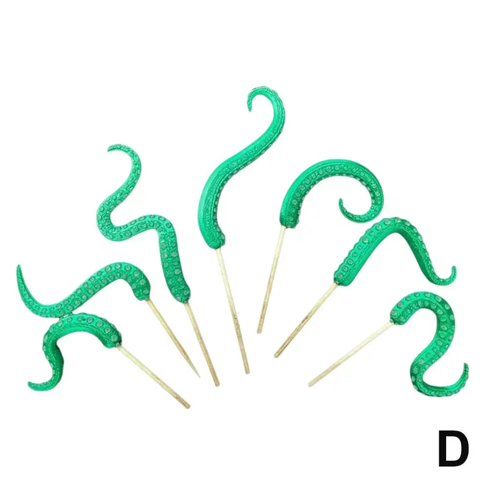 Sea Tentacle 7-piece Set Resin Decoration Tentacle Plant Post Decoration Octopus Plant Post Flowerpot Decoration