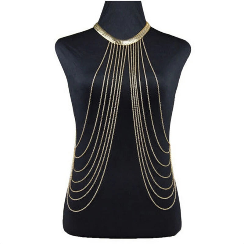 Hot Sexy Body Chain Necklaces Tassel Alloy Long Necklace Female Fashion Jewelry