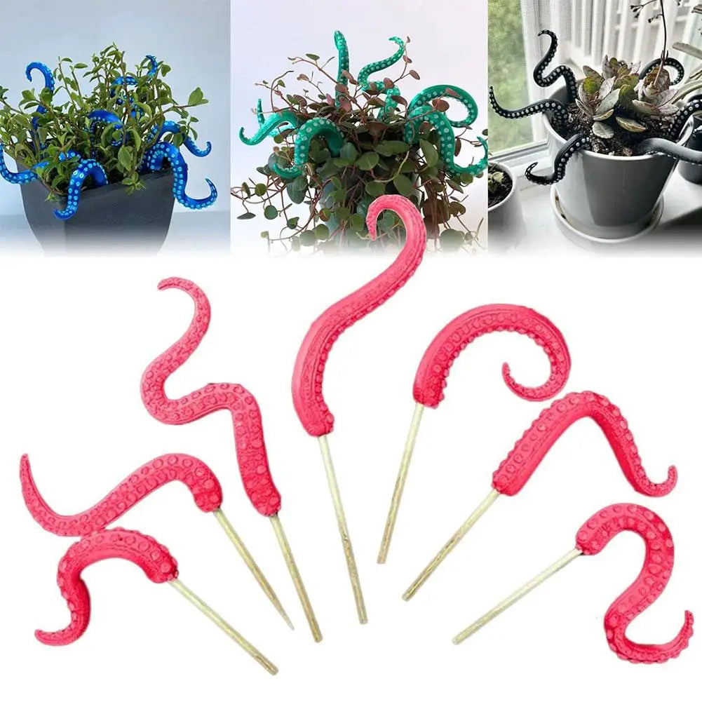 Sea Tentacle 7-piece Set Resin Decoration Tentacle Plant Post Decoration Octopus Plant Post Flowerpot Decoration