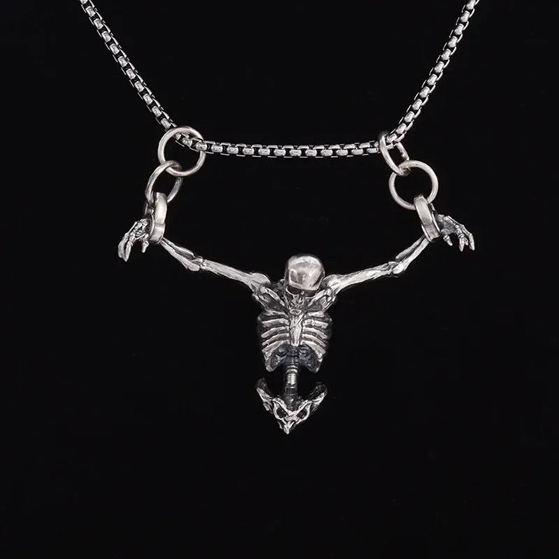 Vintage Gothic Death Skull Moth Brooch for Men Clothing Pin Fashion Hip Hop Rock Accessory Gift