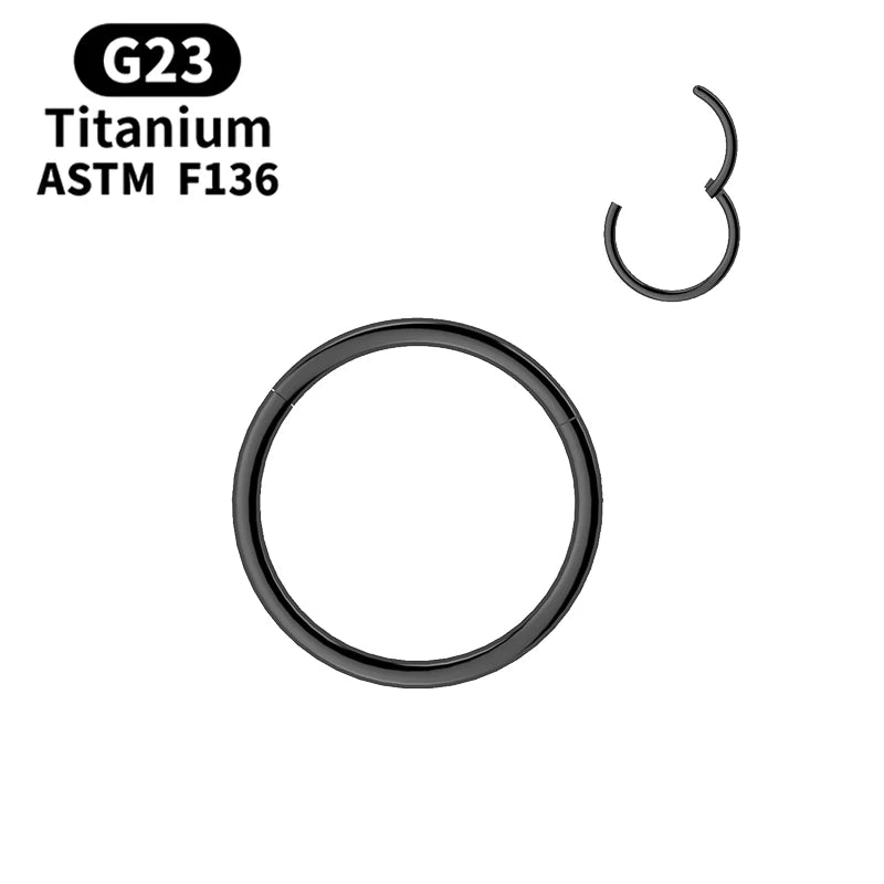 G23 Titanium Nose Rings Mixed Color Body Clips Hoop For Women Men Cartilage Piercing Jewelry Segment Lip Ear L Ring Hoop