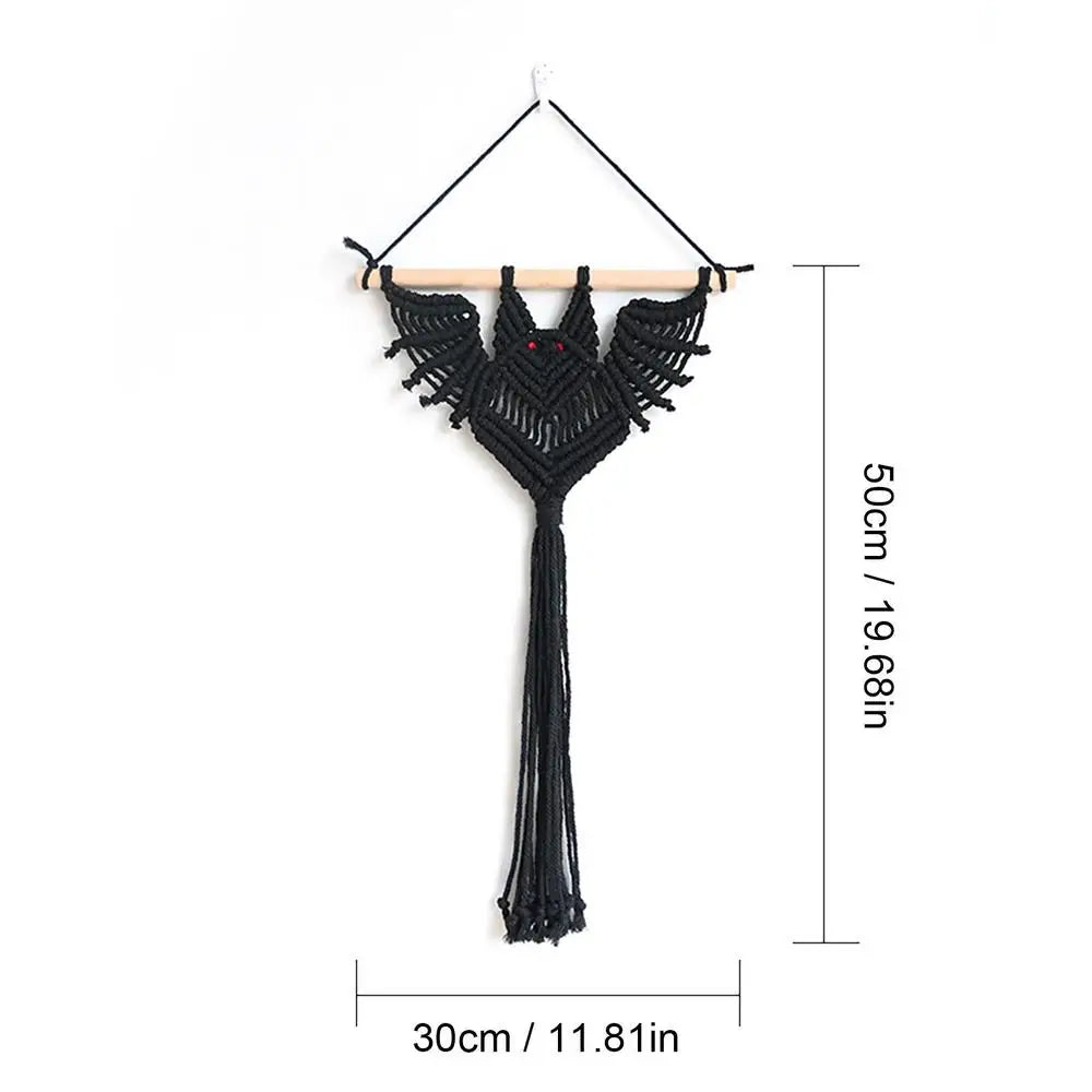 Gothic Bat Hanging Planter Woven Bat Hanging Tapestry Succulent Pot Air Plant Holder Home Decor Plant Lovers Ornament Gifts