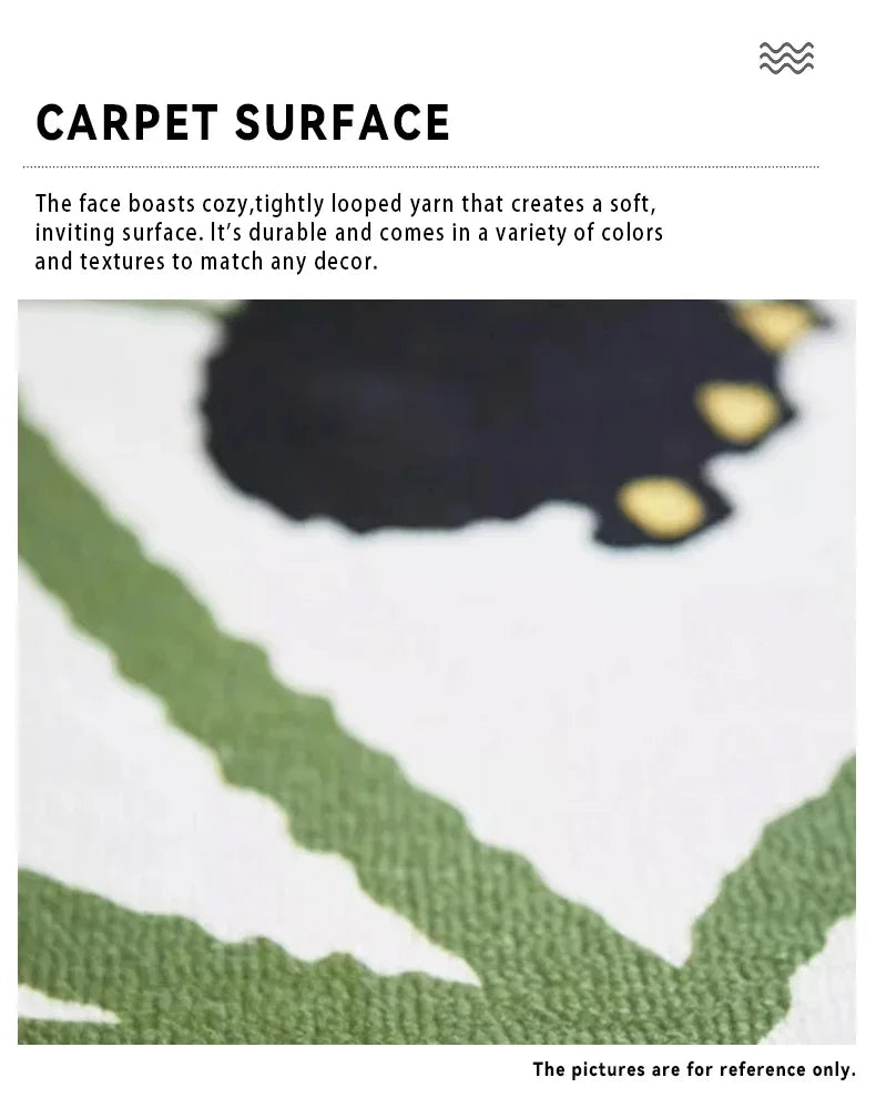 French Retro Style Creative Snake Living Room Carpet Floral Pattern Kitchen Corridor Bedroom Rug Home Decor Easy Care Sofa Rugs