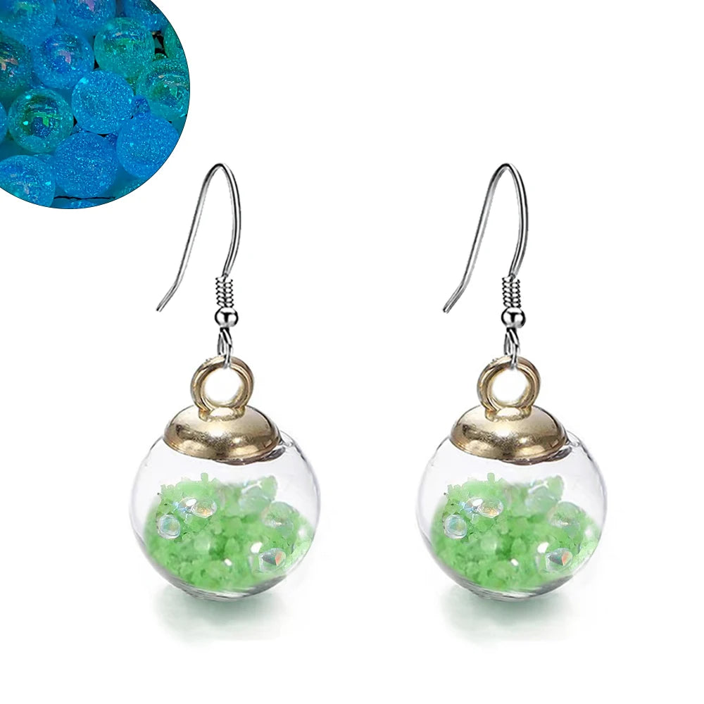Ghost in Bottle Earrings Glow in the Dark Ghost Dangle Earrings Luminous Halloween Jewelry for Women and Girl