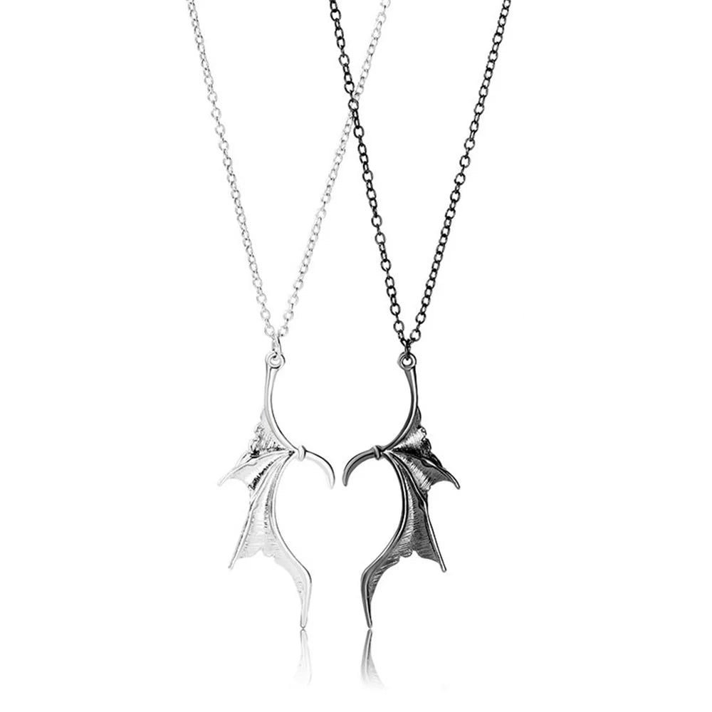 Gothic Bat Necklace for Women Men Punk Hip Hop Rock Vintage Metal Pendant Necklace Party Halloween Jewelry Gifts Cool Thing 2023