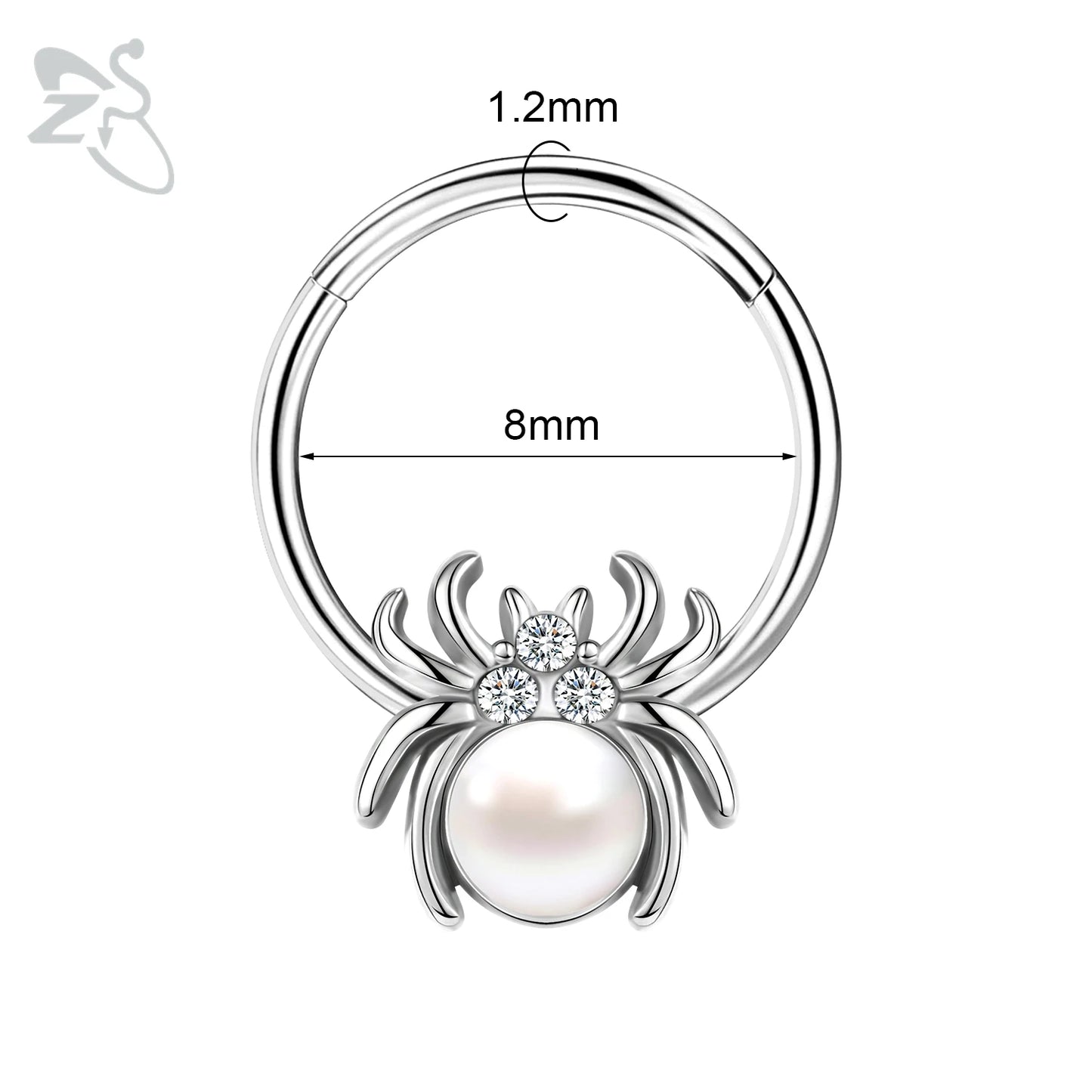 ZS 1 Piece Punk Stainless Steel Nose Ring Men Women Pumpkin Bat Septum Piercings Hallowmas Cartilage Helix Piercing Body Jewelry