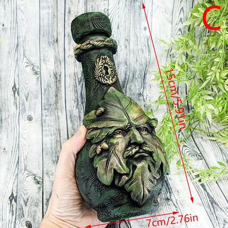 New Witch Bottle Celestial Decorative Moon Potion Jar Gothic Decorative Witchcraft Sculpture Home Decoration Ornament