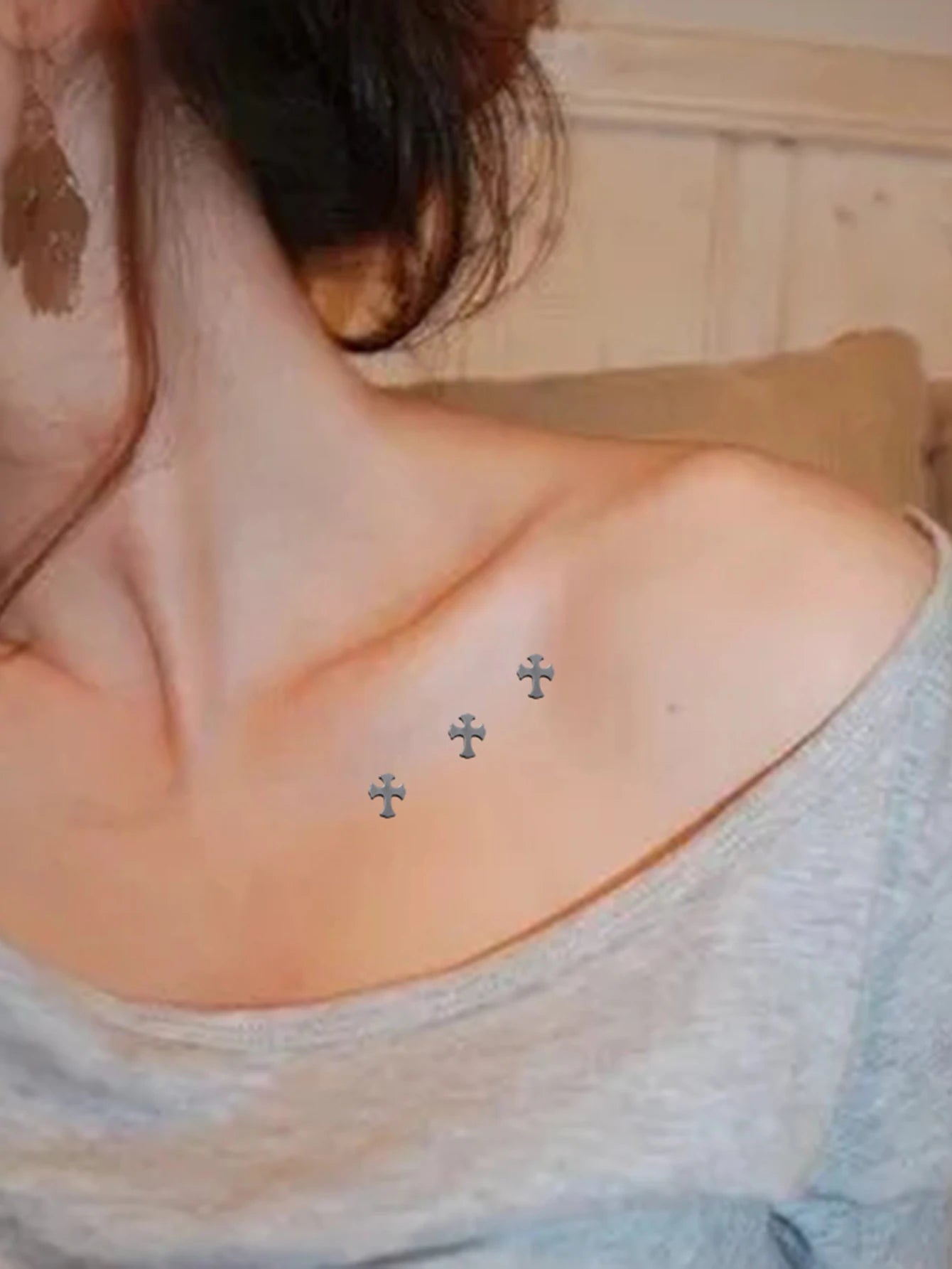 1pc Cross Fox Alien Micro Dermal Anchor Jewelry for Women Stainless Steel Micro Dermal Piercing Elegant Dermal Piercing Jewelry