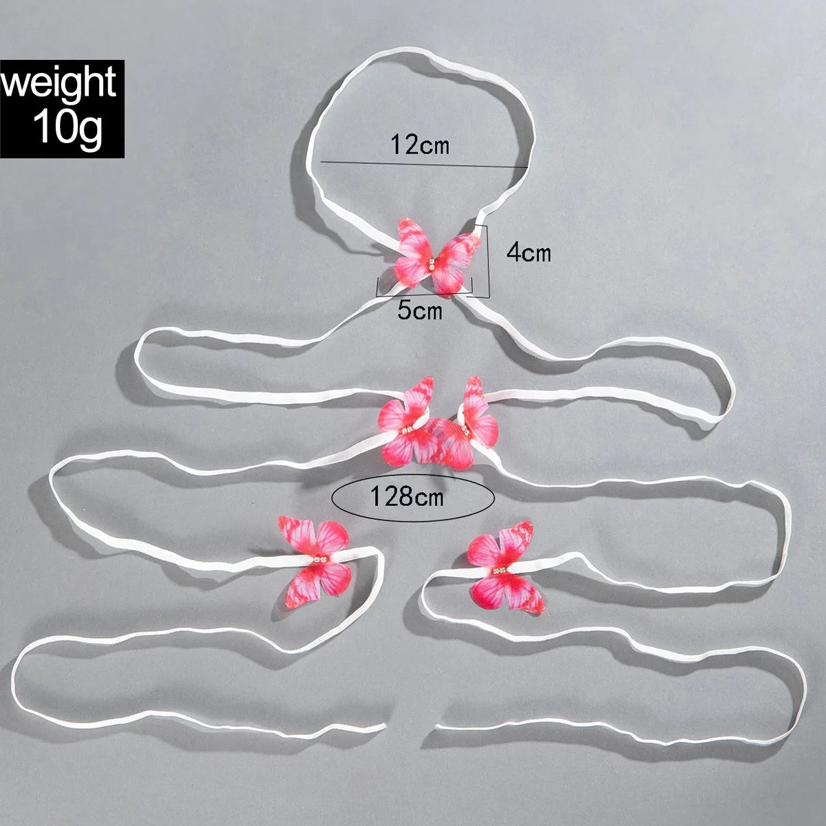 Boho Elastic Band Butterfly Bandage Black Leg Thigh Cross Chains for Women Adjustable Garter Belt Versatile Body Beach Jewelry
