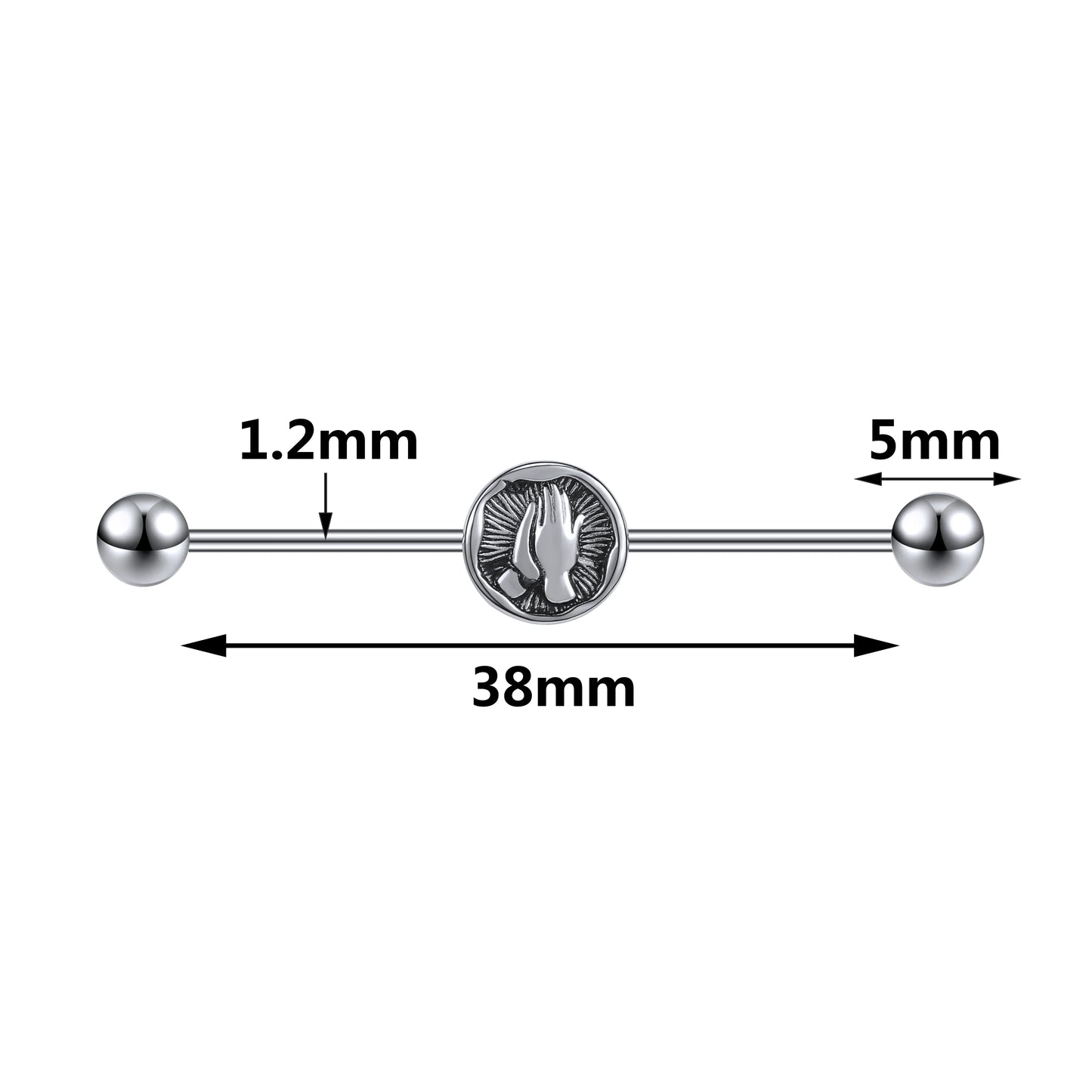 AOEDEJ Industrial Piercing Earring Women Stainless Steel Helix Ear Piercing Dragon Snake Long Earring Jewelry Barbell Earring