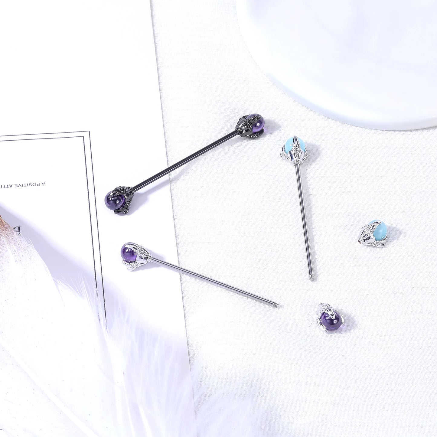 AOEDEJ Industrial Piercing Earring Women Stainless Steel Helix Ear Piercing Dragon Snake Long Earring Jewelry Barbell Earring