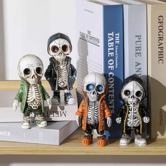 Skeleton Doll Resin Jewelry Character Statue Home Creative Cool Room Decor Panel Trendy Street Decoration Personalised Retro