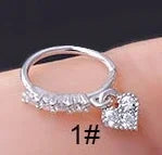 20G Gem Dangle Nose Rings for Women heart dangle Nose Piering Jewelry body jewelry