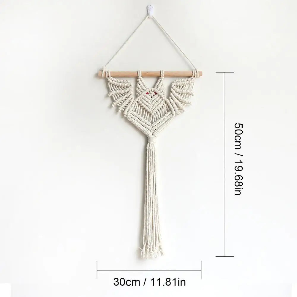 Gothic Bat Hanging Planter Woven Bat Hanging Tapestry Succulent Pot Air Plant Holder Home Decor Plant Lovers Ornament Gifts