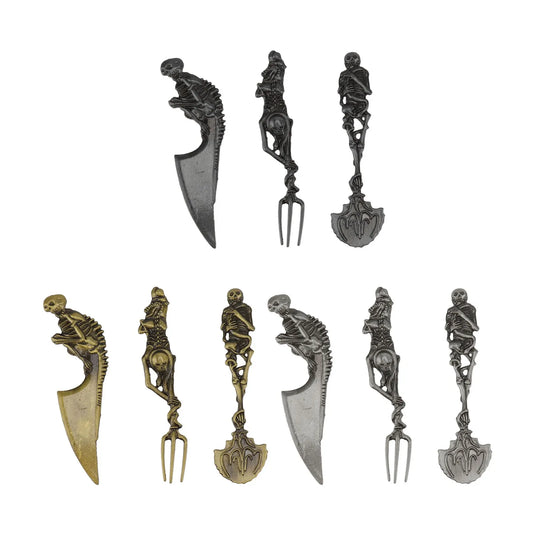 3pcs Halloween Gift Skull Fork/Spoon/Knife Tableware Personality Cutlery Sets Dining Forks Bento Accessories Kitchen Tools