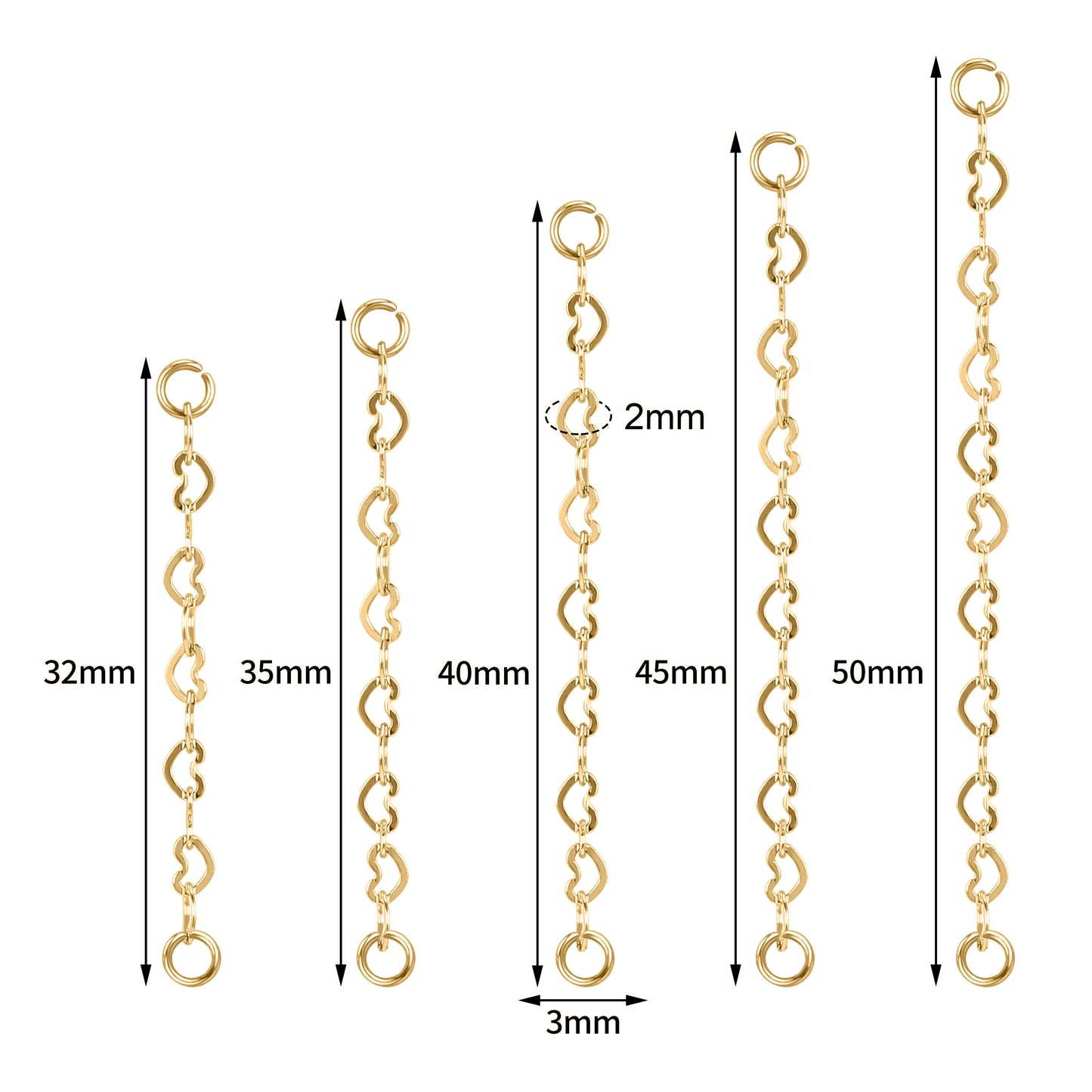 AOEDEJ 1PC Gold Color Nose Chain Jewelry Stainless Steel Industrial Piercing Chain Nostril Chain Women Body Piercing Jewelry