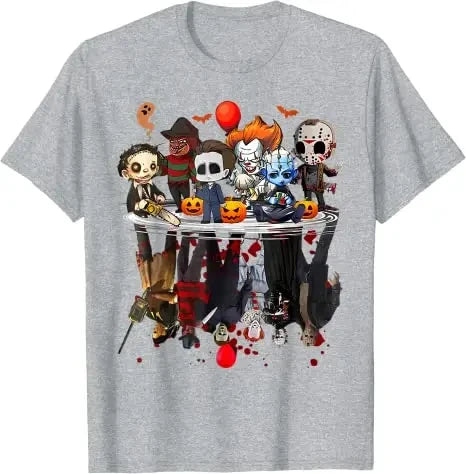 Horror Movies Character Halloween Costume T-Shirt Gifts Gothic Style Graphic Men Women Tees Top Casual Pure Cotton Short Sleeve