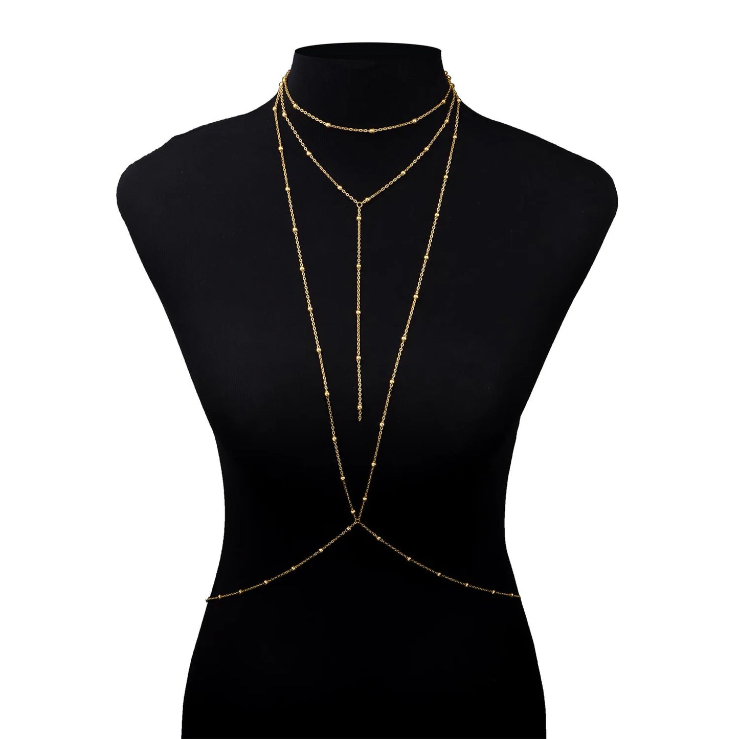 New Sexy Fashion Swimsuit Bra Body Chain Ladies Body Bead Chain Accessories BD7016