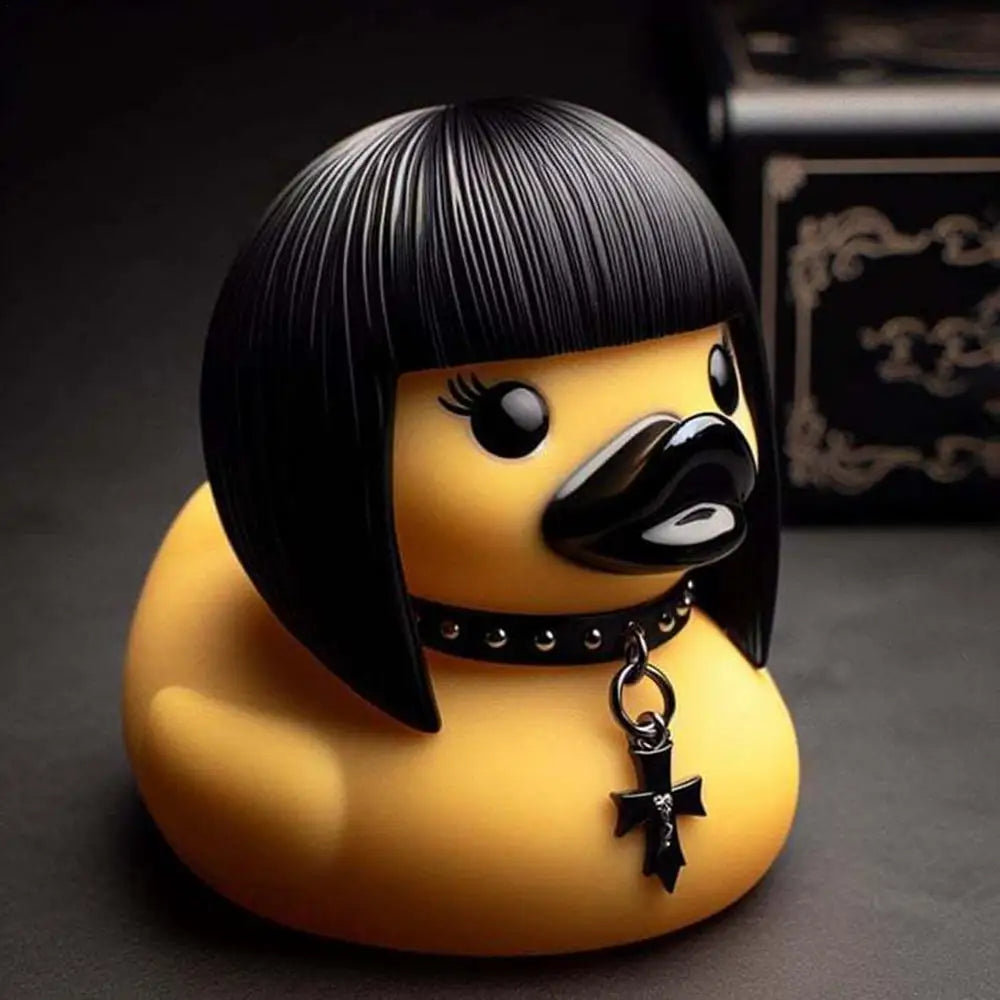 Duck Statue Indoor Gothic Sculpture Punk Animal Figurine Resin Statues Desk Decor Collectible Figurines Satan Duck Decoration
