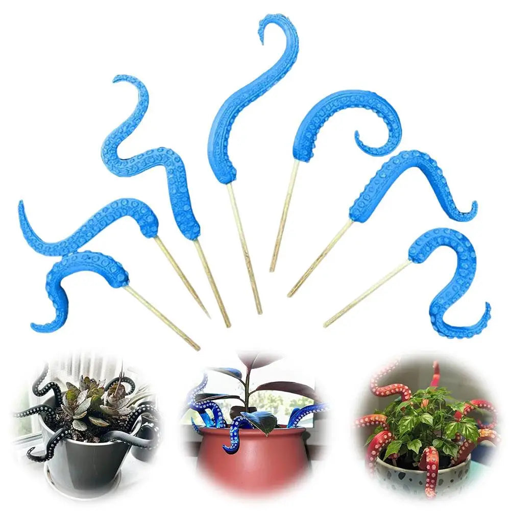 Sea Tentacle 7-piece Set Resin Decoration Tentacle Plant Post Decoration Octopus Plant Post Flowerpot Decoration