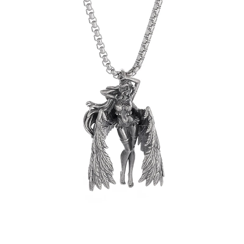 Fashion Cartoon Cute and Well-Behaved Cat Ears Goddess Necklace Ladies Pendant Anime Maid Cosplay Jewelry Gift for Girls
