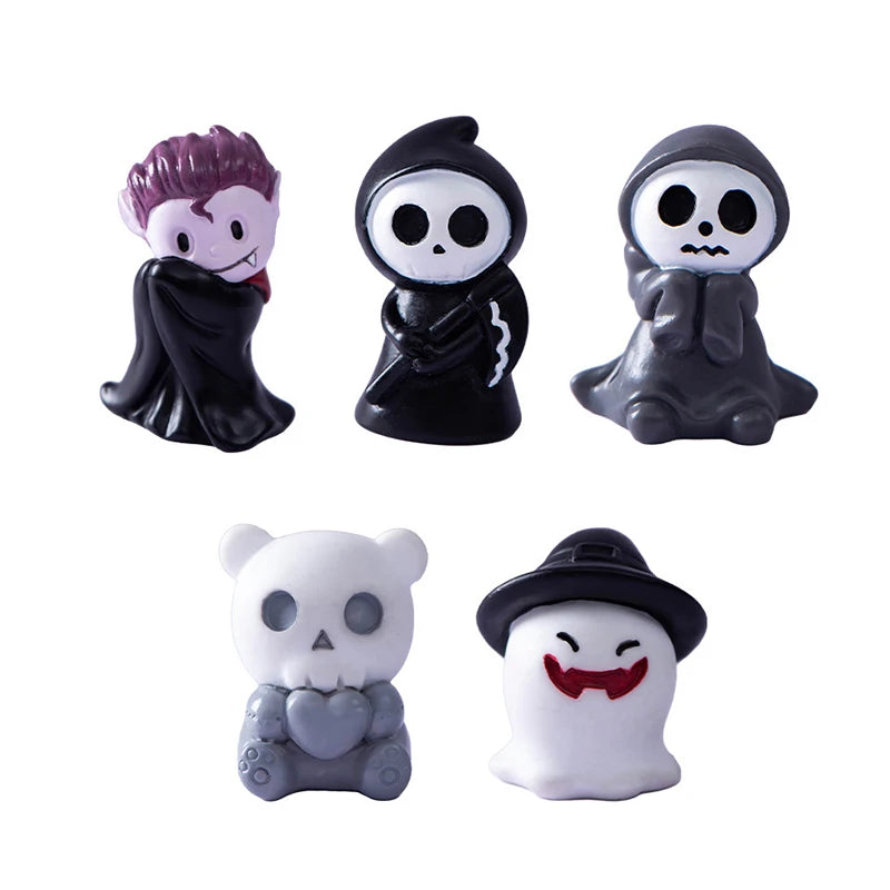 Halloween Ghost Devil Wizard Figurine Miniature Landscape Decoration DIY Home Decoration Accessories Desktop Small Ornament Gift
