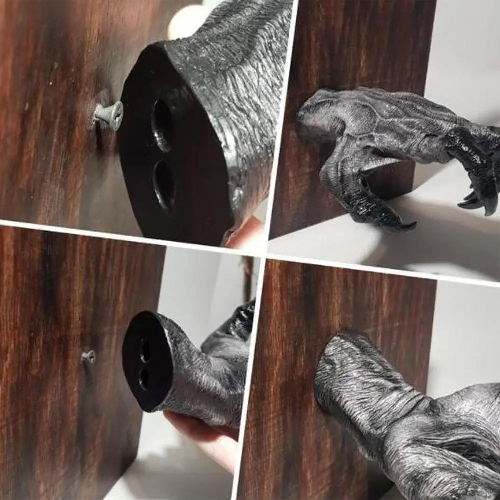 Witch's Demon Hand Wall Hanging Statues Resin Retro Art Hanging Design Creative Halloween Home Decor Art Sculpture For Room