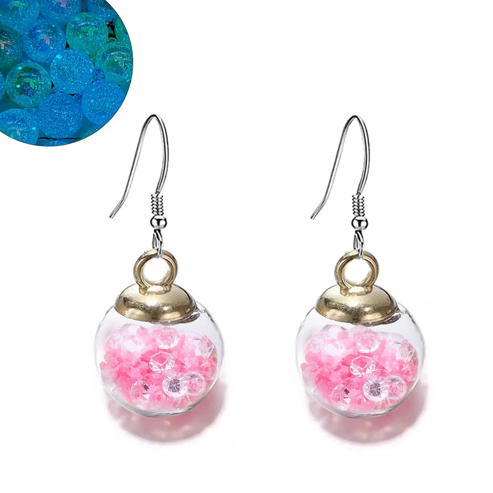 Ghost in Bottle Earrings Glow in the Dark Ghost Dangle Earrings Luminous Halloween Jewelry for Women and Girl