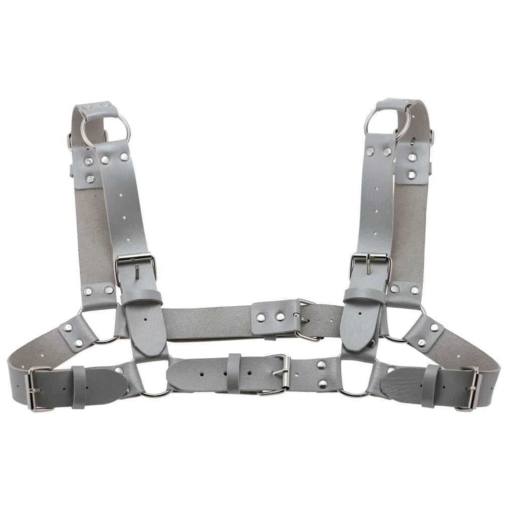 Decopunk Punk Gothic Chest Shoulder Strap Body Binding Belt Men and Women Leather Adjustable Belt Sling Safety Punk Gothic Belt