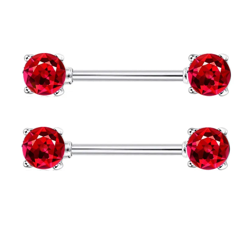 Stainless Steel Crown Nipple Piercing Set Heart Nipple Jewelry Bulk Crystal Nipple Ring Lot Piercing Pezon Body Jewelry Pack