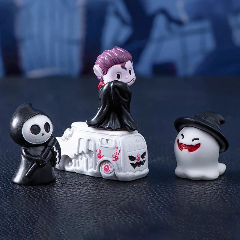 Halloween Ghost Devil Wizard Figurine Miniature Landscape Decoration DIY Home Decoration Accessories Desktop Small Ornament Gift