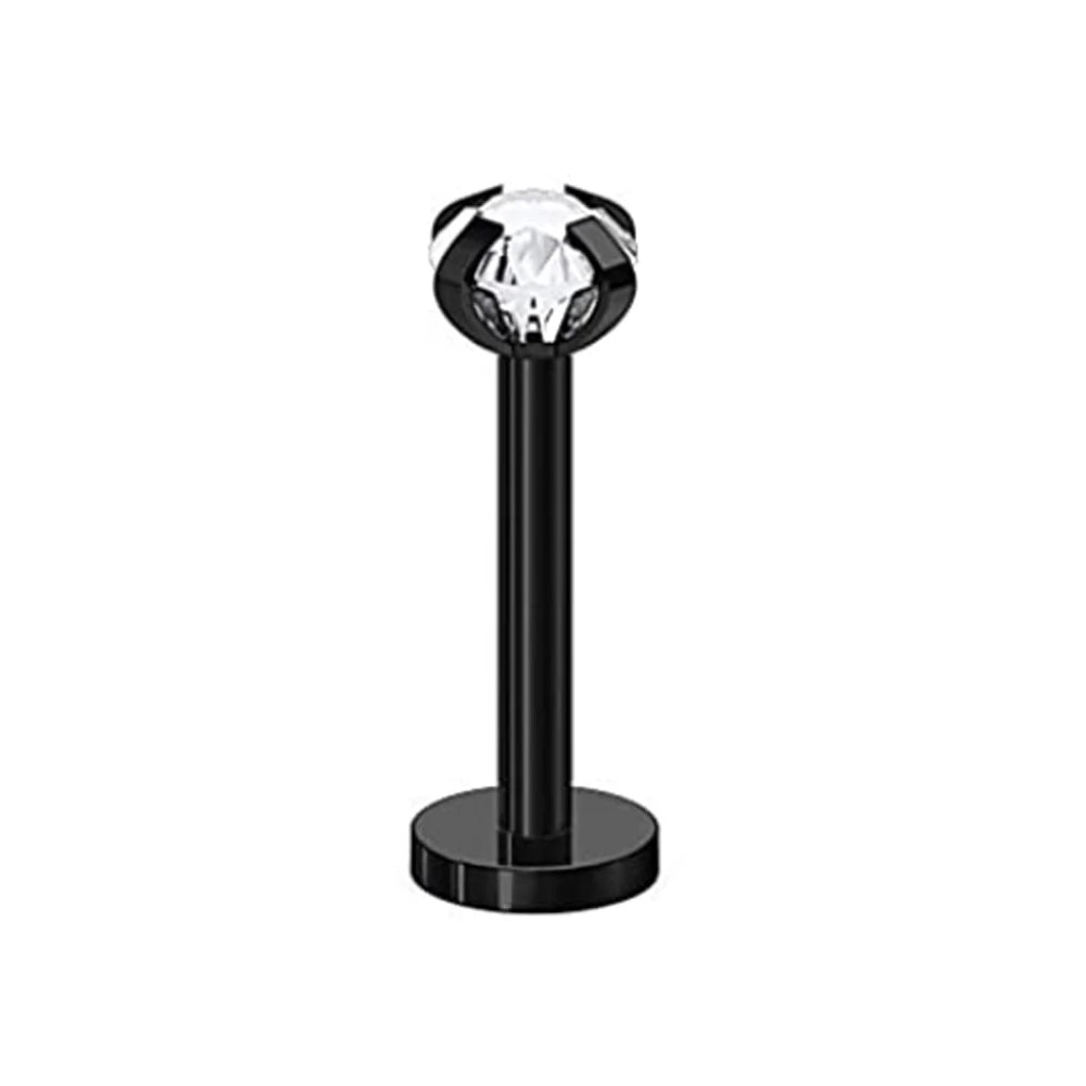 1-16pcs 16G Stainless Steel Lip Rings Studs Medusa Labret Monroe Tragus Helix Cartilage Forward Earrings Piercing Jewelry Black