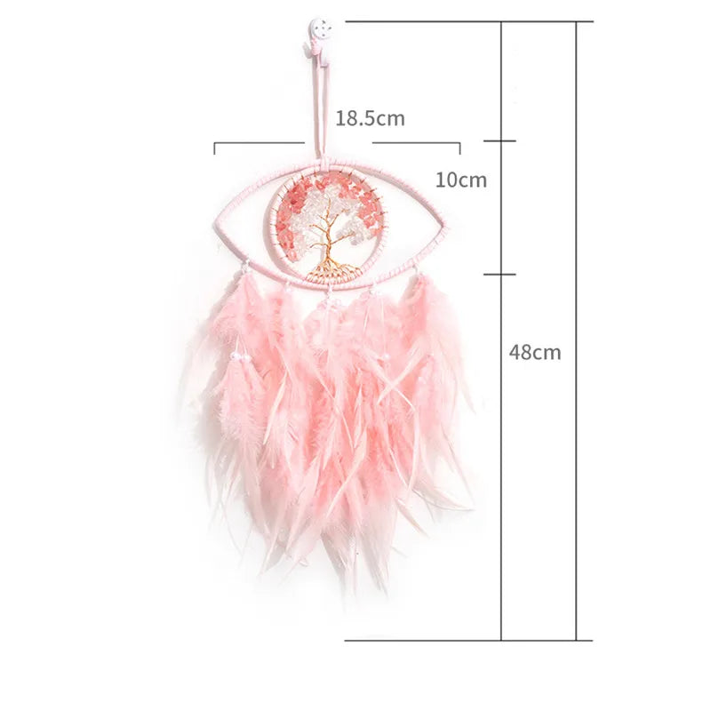 Evil Eye Dream Catcher For Bedroom With Lights Wall Hanging Dream Catchers Witch Dark Decor Gothic Wall Dreamcatchers Craft Gift