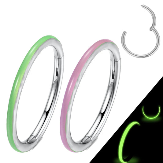 1-3PCS Hinged Nose Ring Hoop Septum Hoop  Ring Tragus Rook Ring Piercing Jewelry Lip Labret Ring Clicker Cartilage Earrings