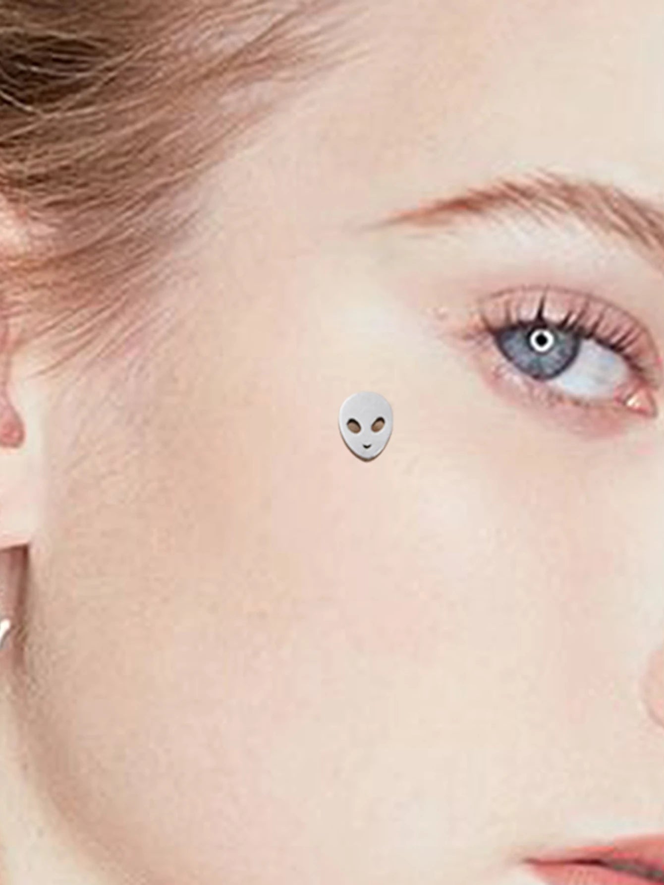 1pc Cross Fox Alien Micro Dermal Anchor Jewelry for Women Stainless Steel Micro Dermal Piercing Elegant Dermal Piercing Jewelry