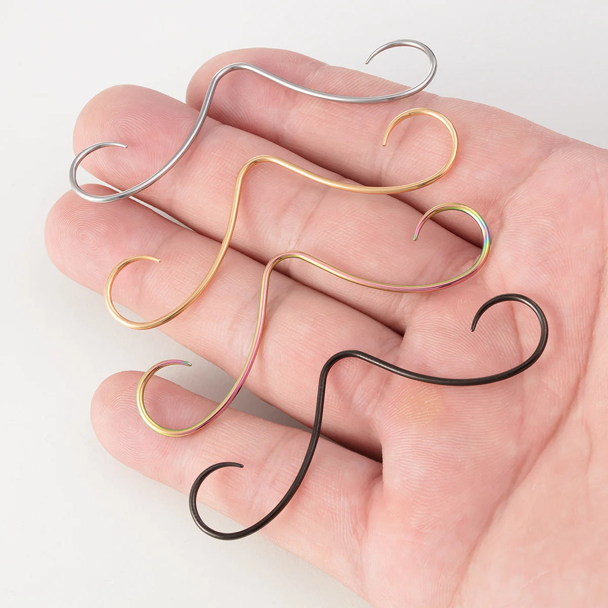 1pc Whisker Septum Piercing Jewelry for Women Stainless Steel Mustache Nose Septum Rings Fashion Body Jewelry 16G