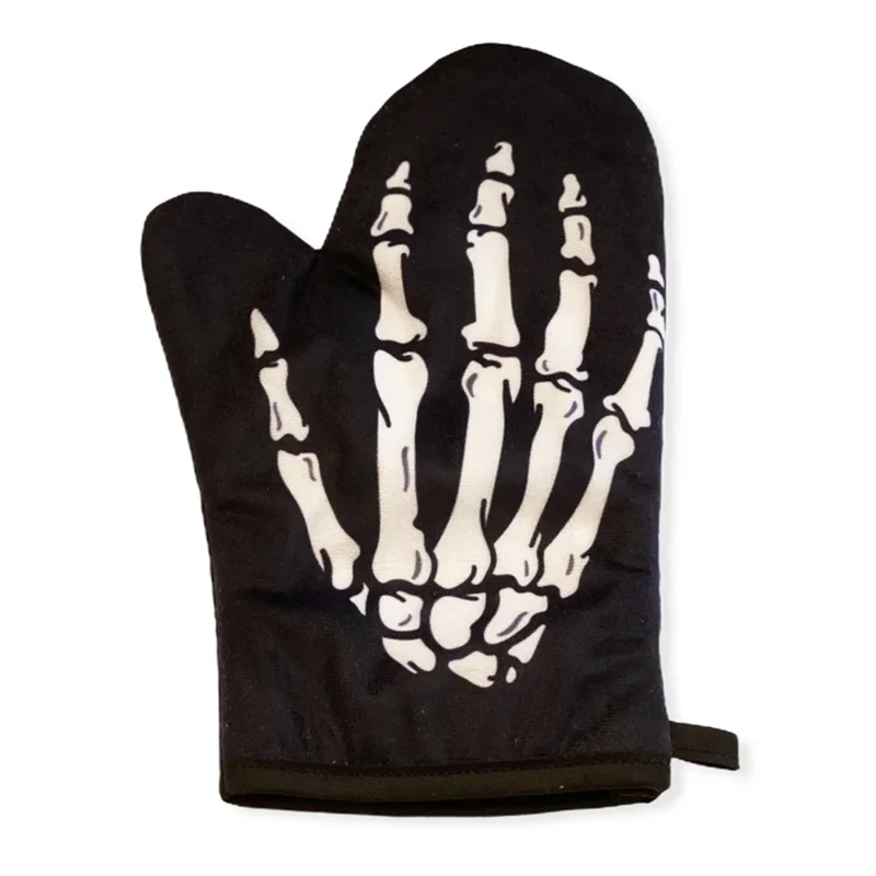 halloween Skeleton Hand Soft Oven Mitt set Housewarming Pot Gift Holder Hostess Dad Room Decoration halloween Party Supplies