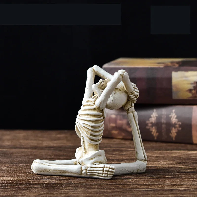Yoga Skull Figure Decoration Halloween Decoration Commemorative Gift Holiday Atmosphere Resin Ornaments Crafts Home Decoration