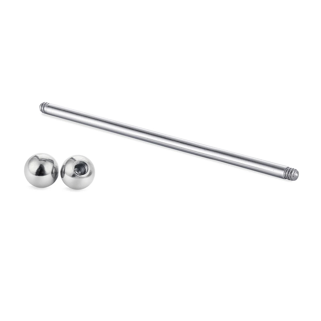2pcs 14G 1.6mm Stainless Steel Industrial Barbell Long Ear Piercing Helix Tragus Cartilage Earrings Unisex Punk Body Jewelry