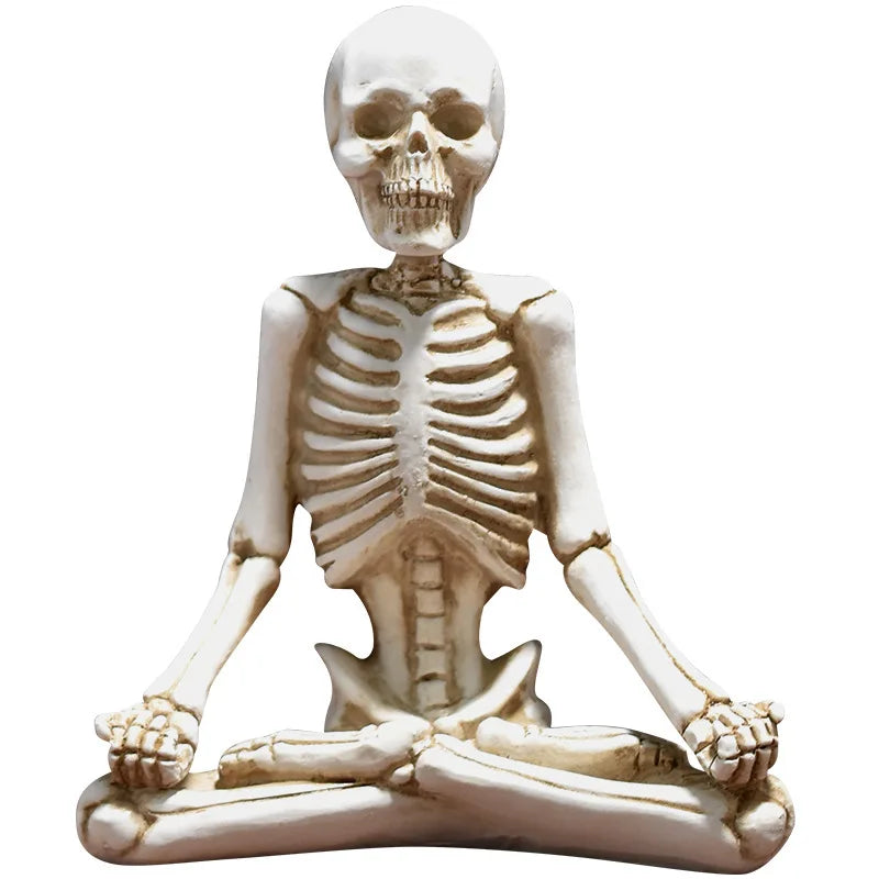 Yoga Skull Figure Decoration Halloween Decoration Commemorative Gift Holiday Atmosphere Resin Ornaments Crafts Home Decoration