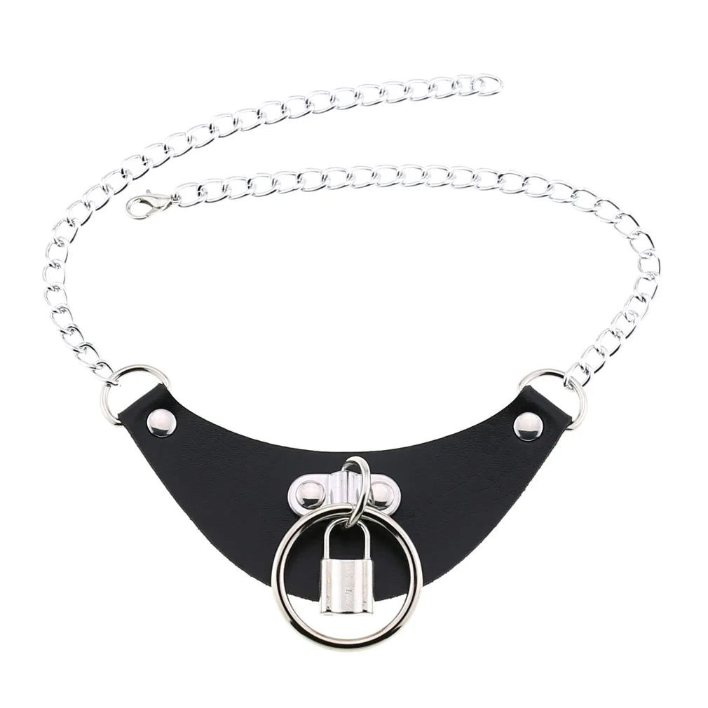 Leather Spiked Choker Punk Collar Women Men Rivets Studded Chocker Chunky Necklace Goth Jewelry Metal Gothic Emo Accessories