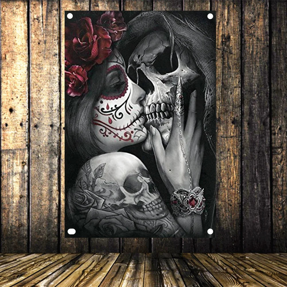 Home Decoration Skull Art Tapestry Wall Hanging Psychedelic Art Tapestry Suitable for Bedroom Living Room Decoration 230x180cm